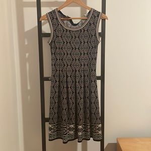 Pleated patterned dress